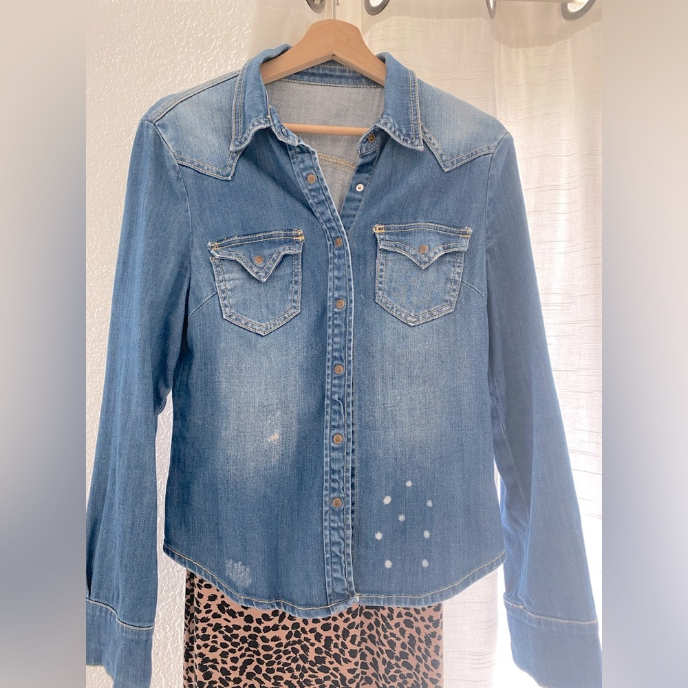 Vintage Western Style Denim Shirt